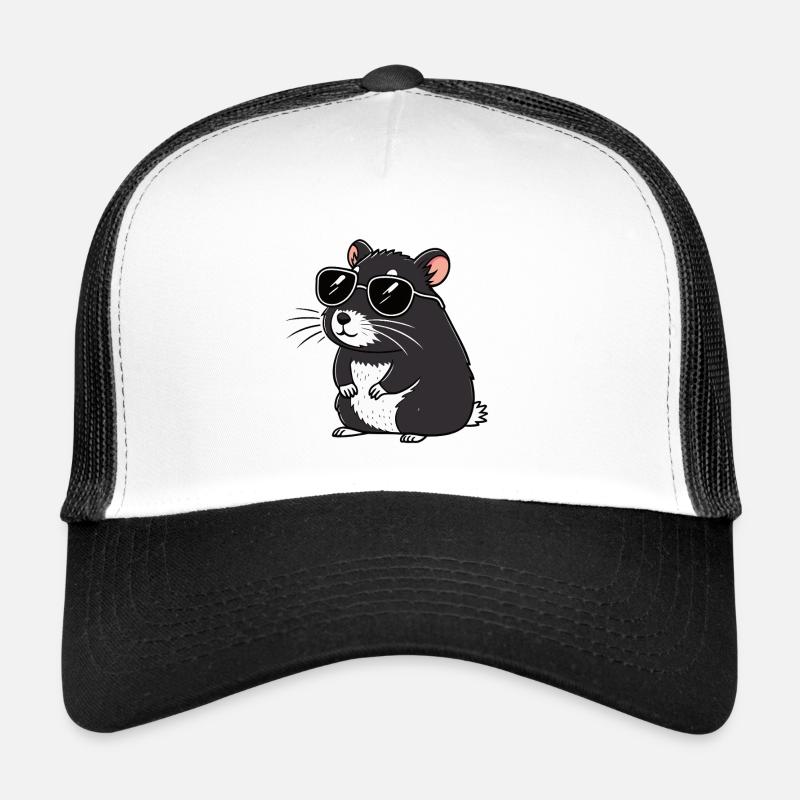 Hmster-chic dunkle Brille Trucker Cap