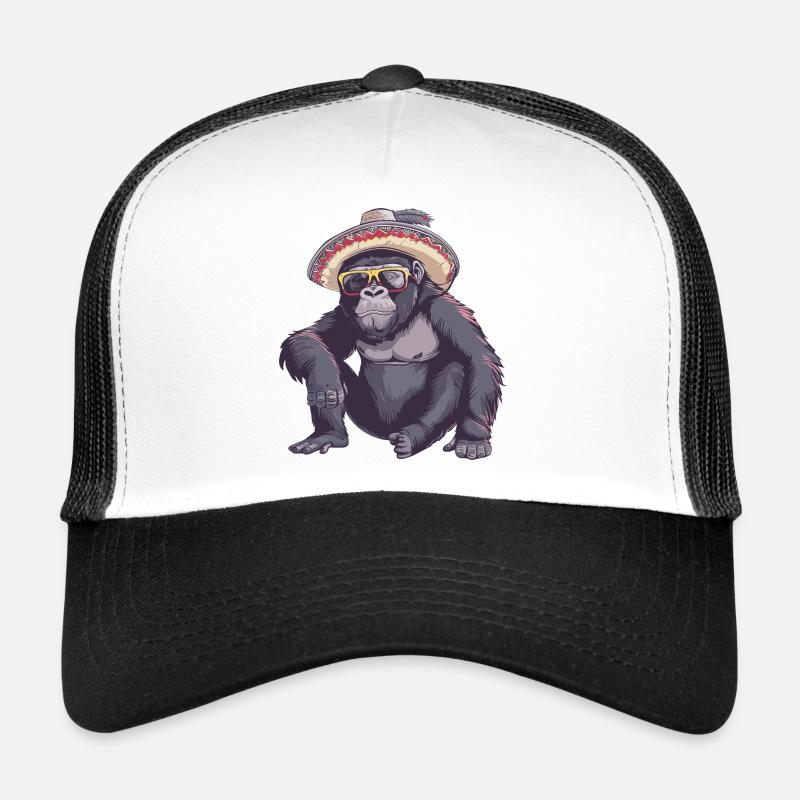 Gorilla Comic Sombrero drôle Casquette trucker 