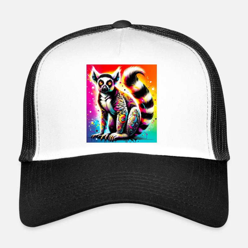 Lemur - Trucker Cap - Weiß/Schwarz