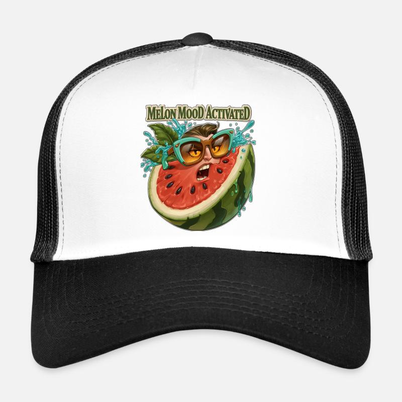 Melon Mood Activated Funny Watermelon Face Trucker Cap
