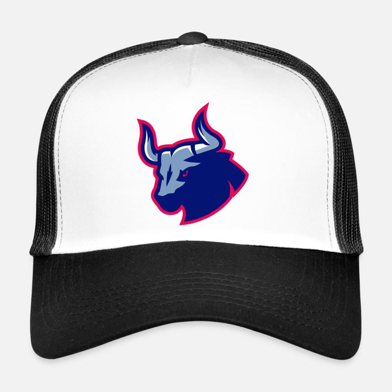 Stierblauer Neon-Umriss Trucker Cap