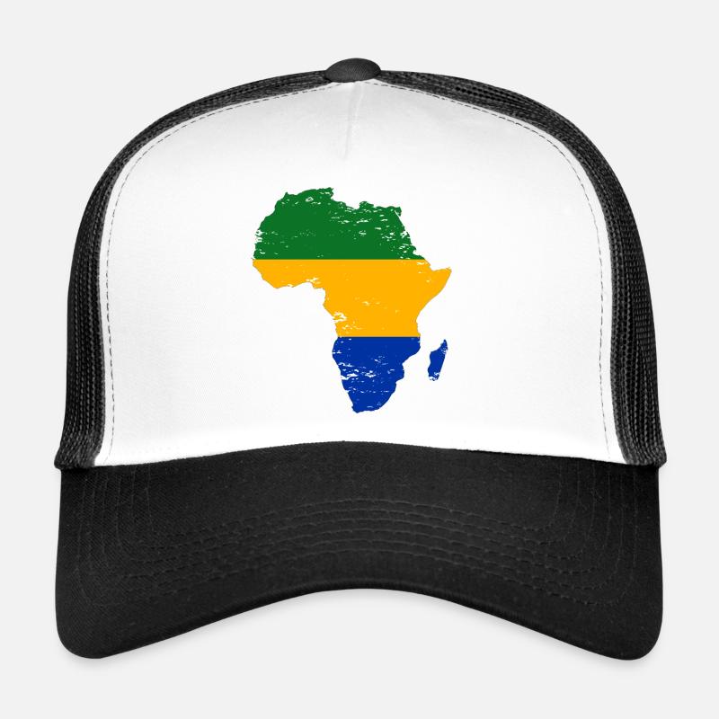 Gabon_Flagge_Afrika_used Casquette trucker 
