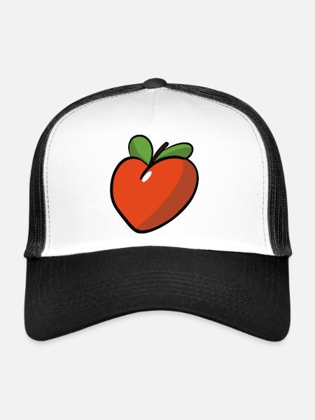 Peche_coeur - Trucker Cap - white/black - Front
