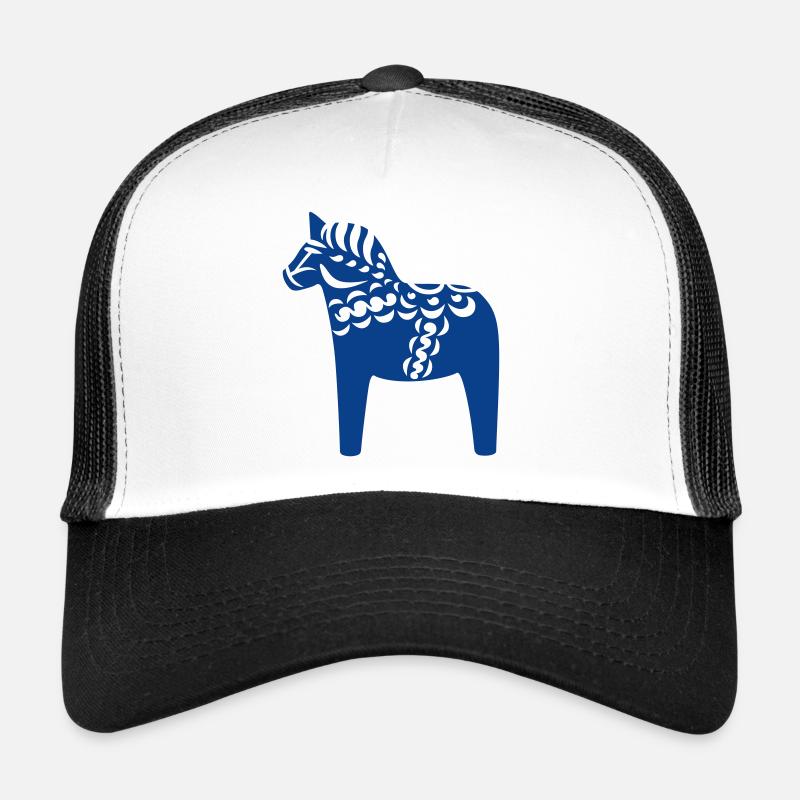 Dala Horse - Trucker Cap - white/black