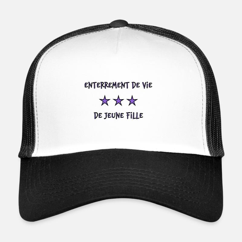 EVJF. JUST MARRIED. VIVE LES MARIES - Casquette trucker - blanc/noir