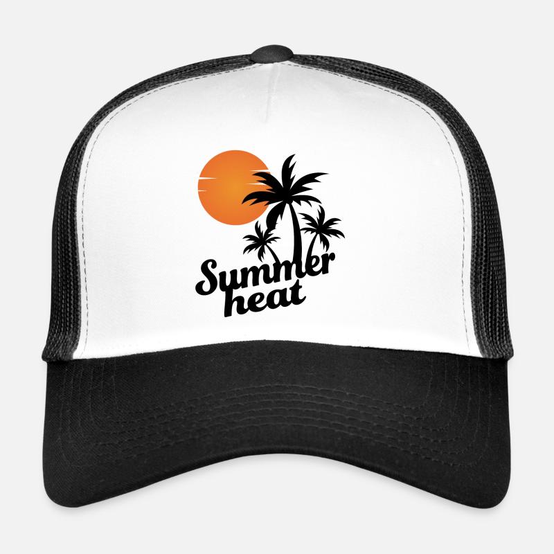 Hot summer under palm trees - Trucker Cap - white/black