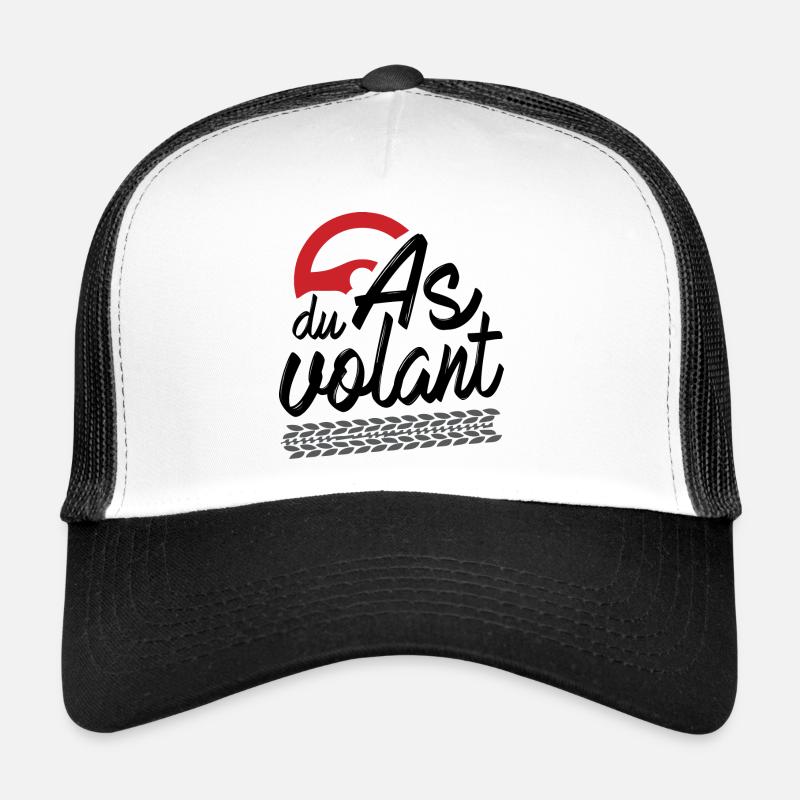As du volant - Casquette trucker  - blanc/noir