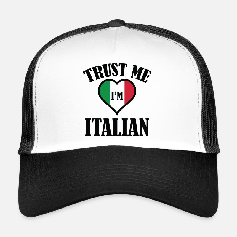 Trust Me Ich bin Italiener - Trucker Cap - Weiß/Schwarz