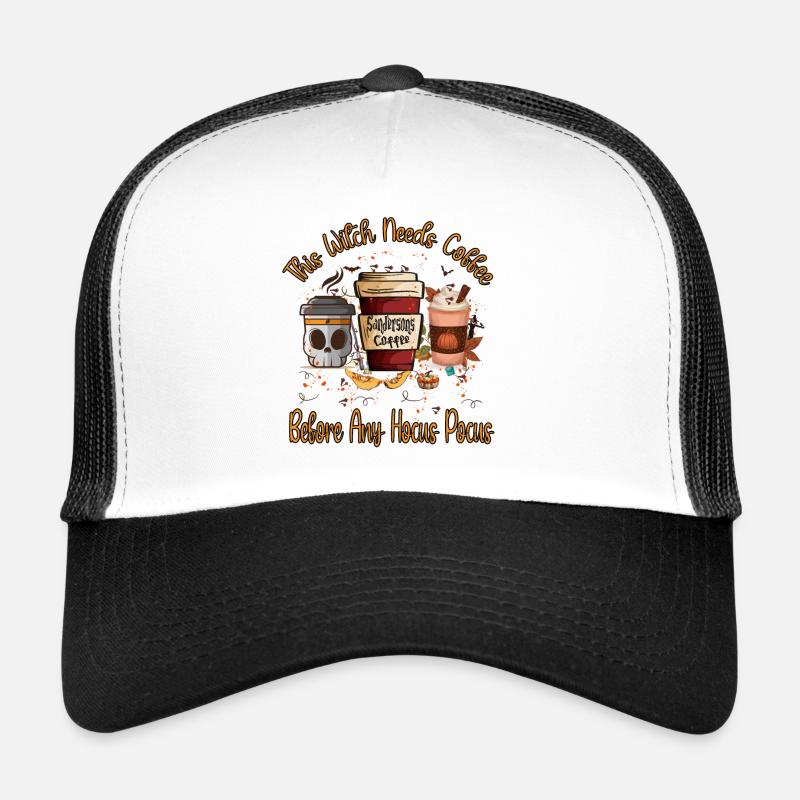 Cette sorcière a besoin de café, Halloween, Halloween Déco Casquette trucker 