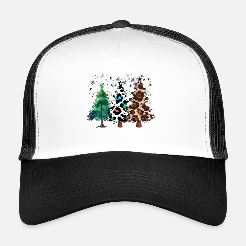 Christmas trees, Leopard Christmas Trees, Winter Trucker Cap