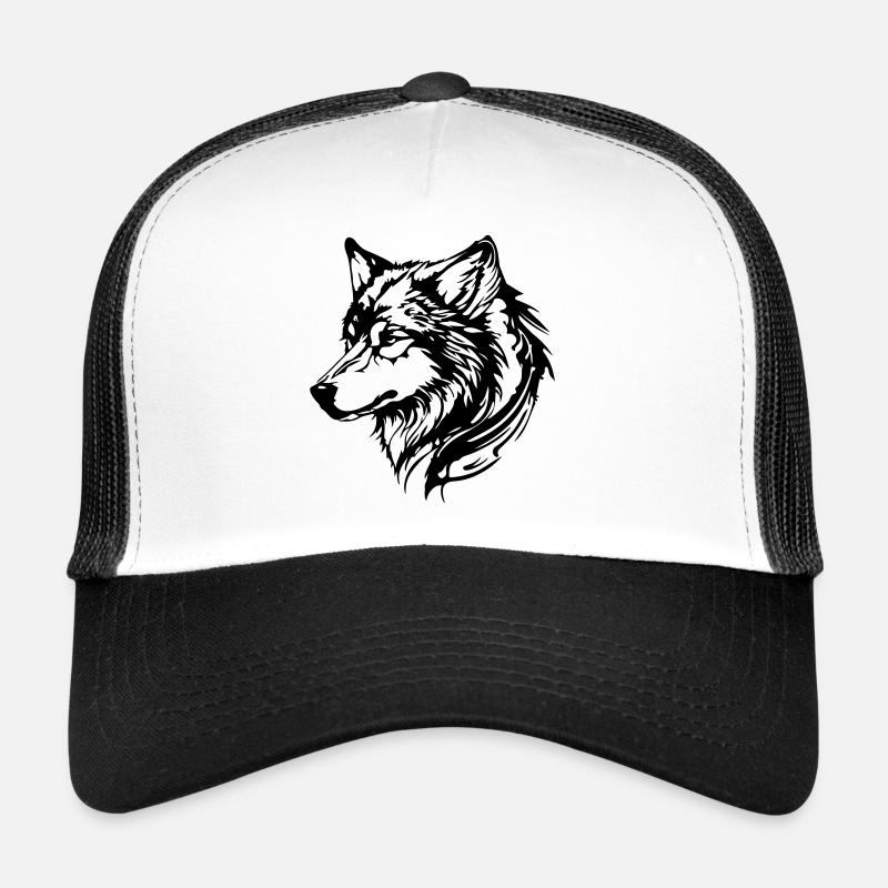 Tête de loup Casquette trucker 