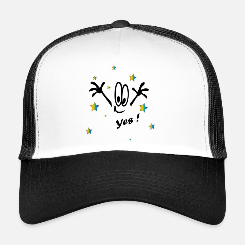 Regenbogen, rainbow, yes - Trucker Cap - Weiß/Schwarz