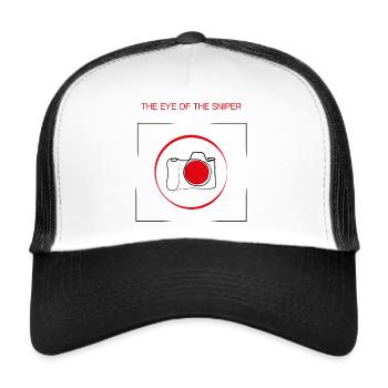Scharfschützen-Fotograf - Trucker Cap - Weiß/Schwarz - Vorne