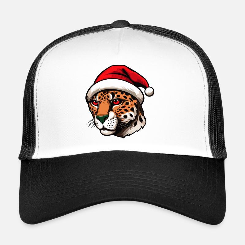 Portrait de guépard Noël Casquette trucker 