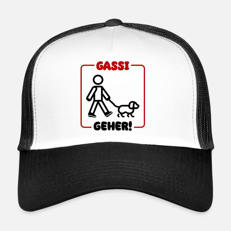 Dog walking dog Trucker Cap
