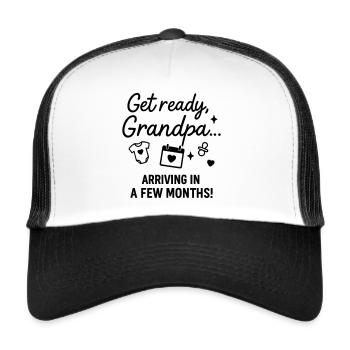Grandfather, Pregnancy Announcement, Grandfather - Trucker Cap - white/black - Front