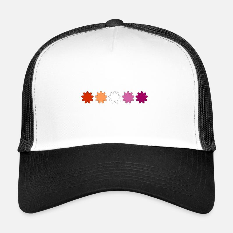 Subtle Lesbian Pride flowers Trucker Cap