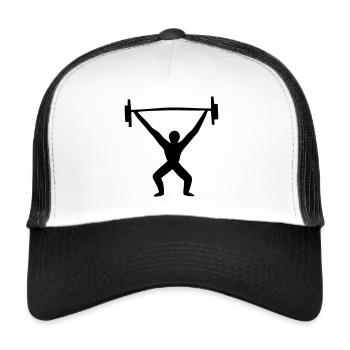 weight lifting - Trucker Cap - white/black - Front