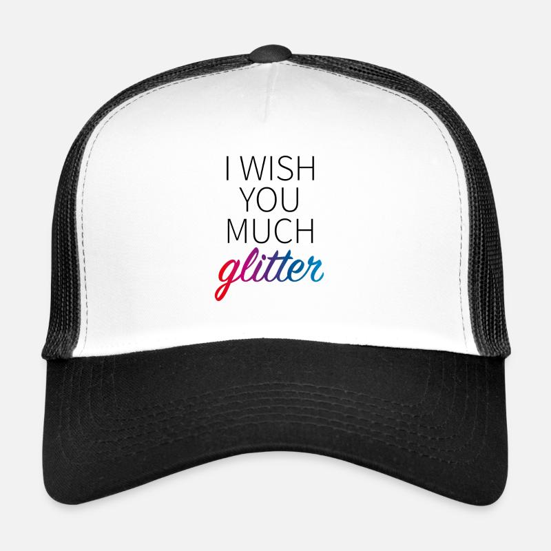 I wish you much glitter - Trucker Cap - white/black