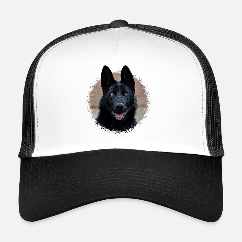 Schwarzer Schäferhund Trucker Cap