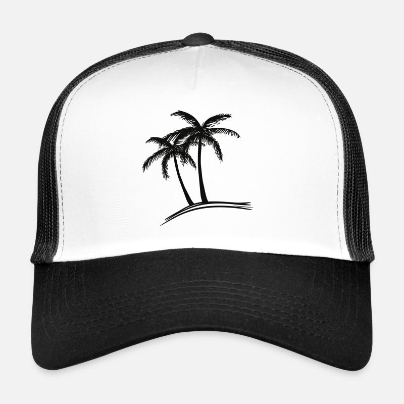 Palm trees - Trucker Cap - white/black