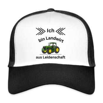 Ich bin Landwirt aus Leidenschaft - Trucker Cap - Weiß/Schwarz - Vorne