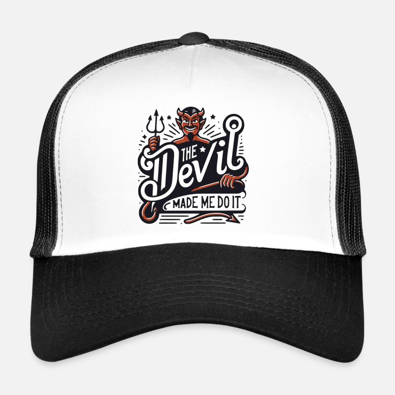The Devil Made Me Do It - 50's Tattoo Psychobilly Trucker Cap