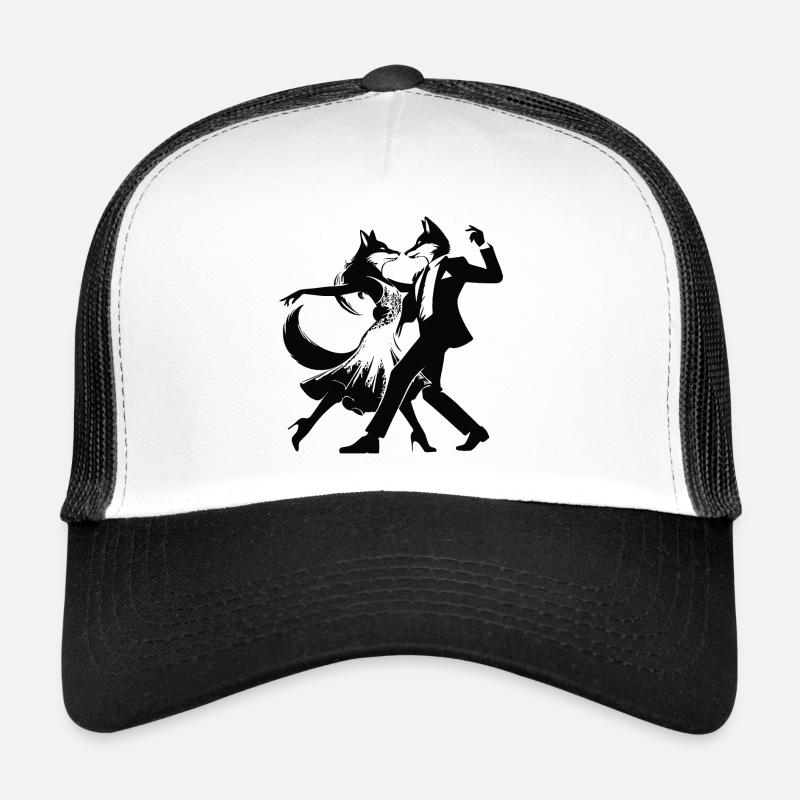 Conception élégante de danse Foxtrot avec des renards dansants Casquette trucker 
