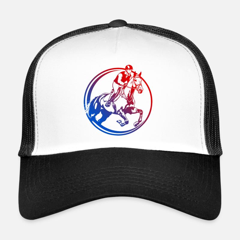 Reiten Pferd Silhouette Bunt Trucker Cap