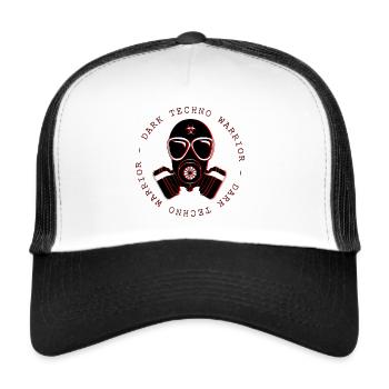 Dark Techno shirt - Trucker Cap - Weiß/Schwarz - Vorne