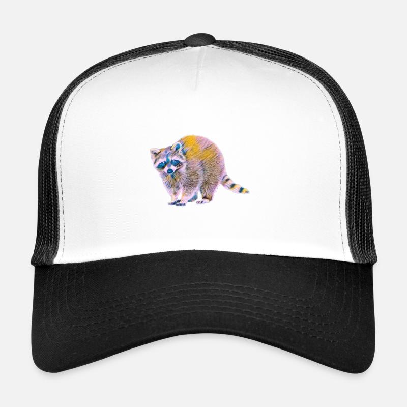 Waschbär - Trucker Cap - Weiß/Schwarz