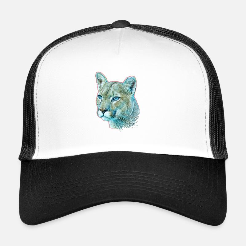 Mountain lion - Trucker Cap - white/black