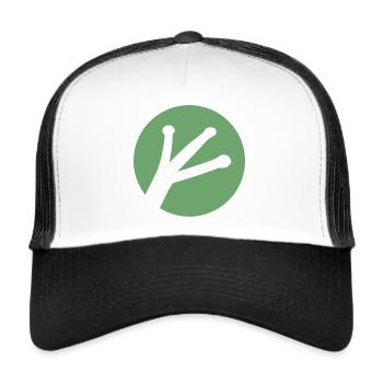 Frog Foot Nature Logo - Trucker Cap - white/black - Front