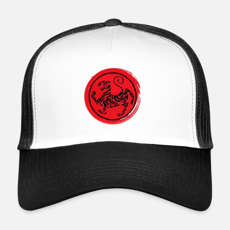 Karate Shotokan Tiger Logo - Trucker Cap - Weiß/Schwarz