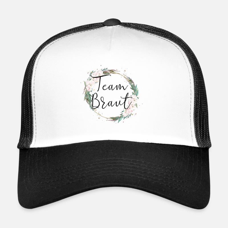 Team Braut Boho Beachy Blumen Kreis Trucker Cap