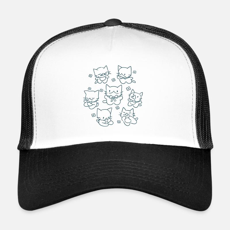 Ein Haufen Katzen - Trucker Cap - Weiß/Schwarz