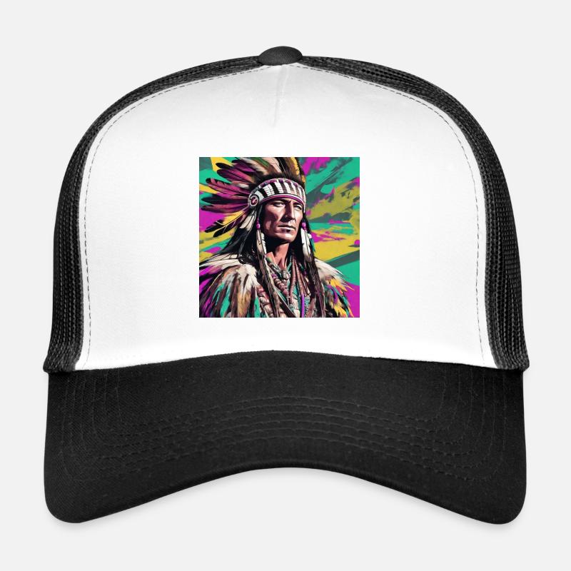 winnetou,indianer,illustration,graffiti,bunt Trucker Cap