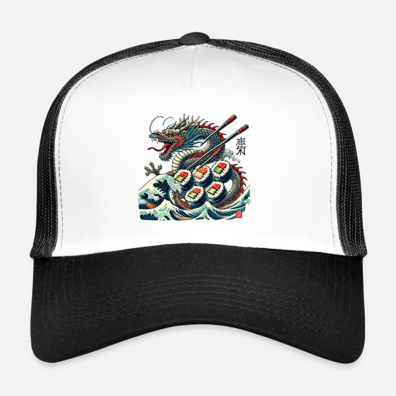 Dragon Sushi Géant Unique et Original Casquette trucker 