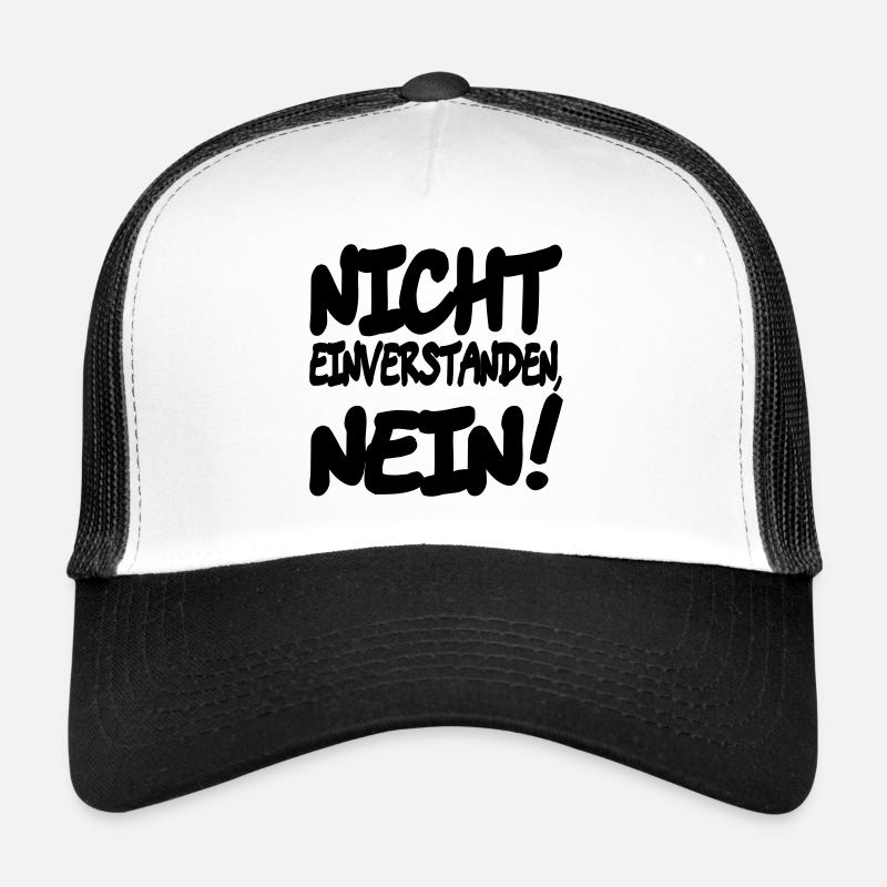nicht nein - Trucker Cap - Weiß/Schwarz