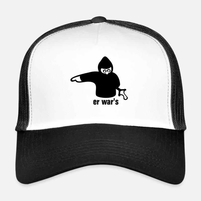 he's it - left - Trucker Cap - white/black