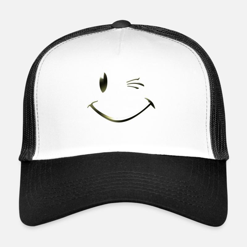 Tshirt smiley clin d'oeil by customstyle Casquette trucker 