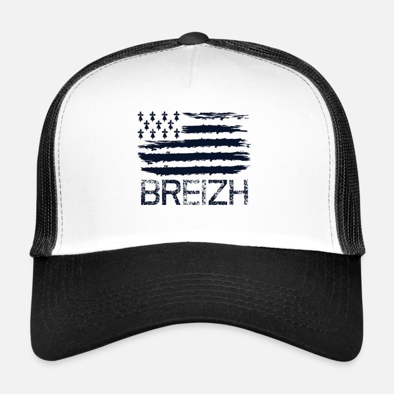 Breizh flag - Trucker Cap - white/black