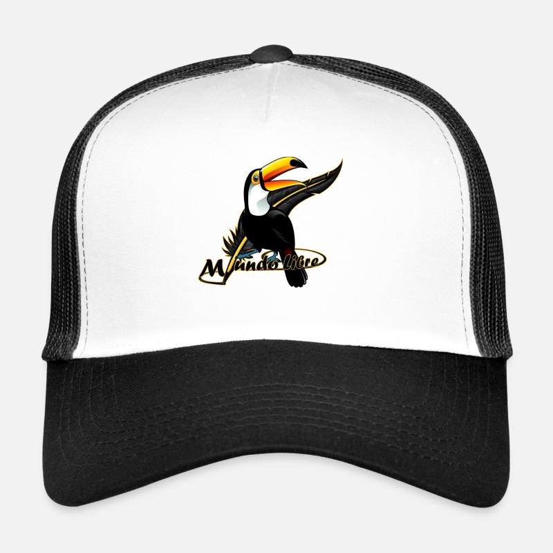 Vogel Tucan - Trucker Cap - Weiß/Schwarz