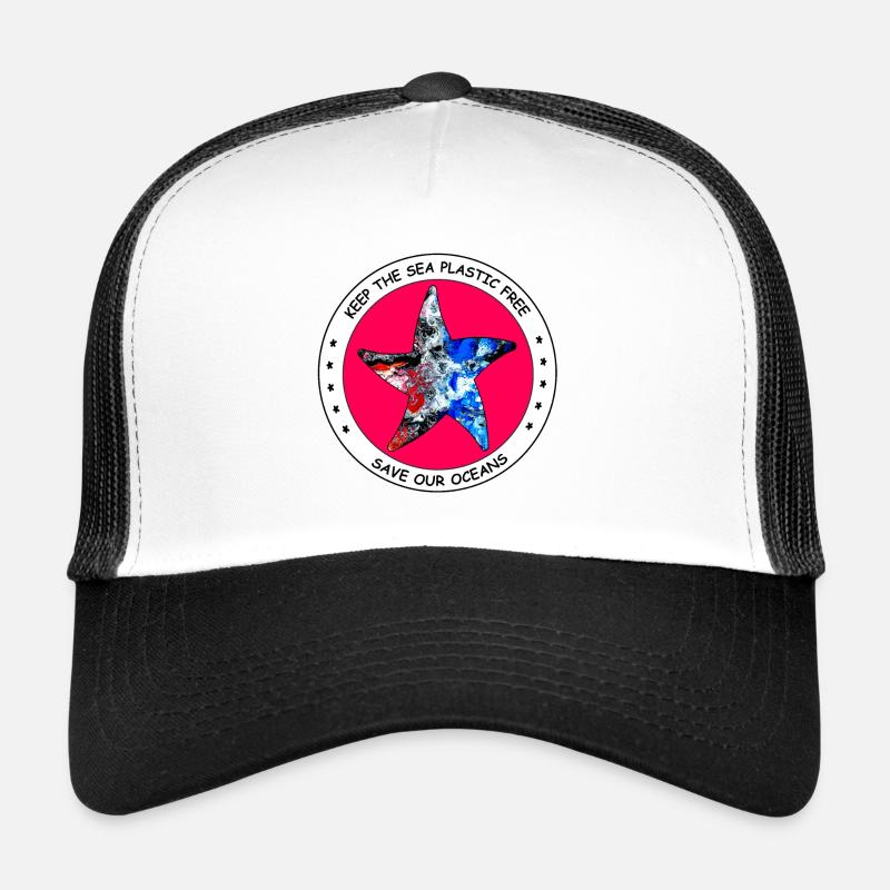 save our oceans - Trucker Cap - Weiß/Schwarz
