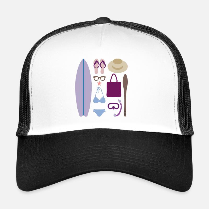 Sommer Sonne Strand - Trucker Cap - Weiß/Schwarz