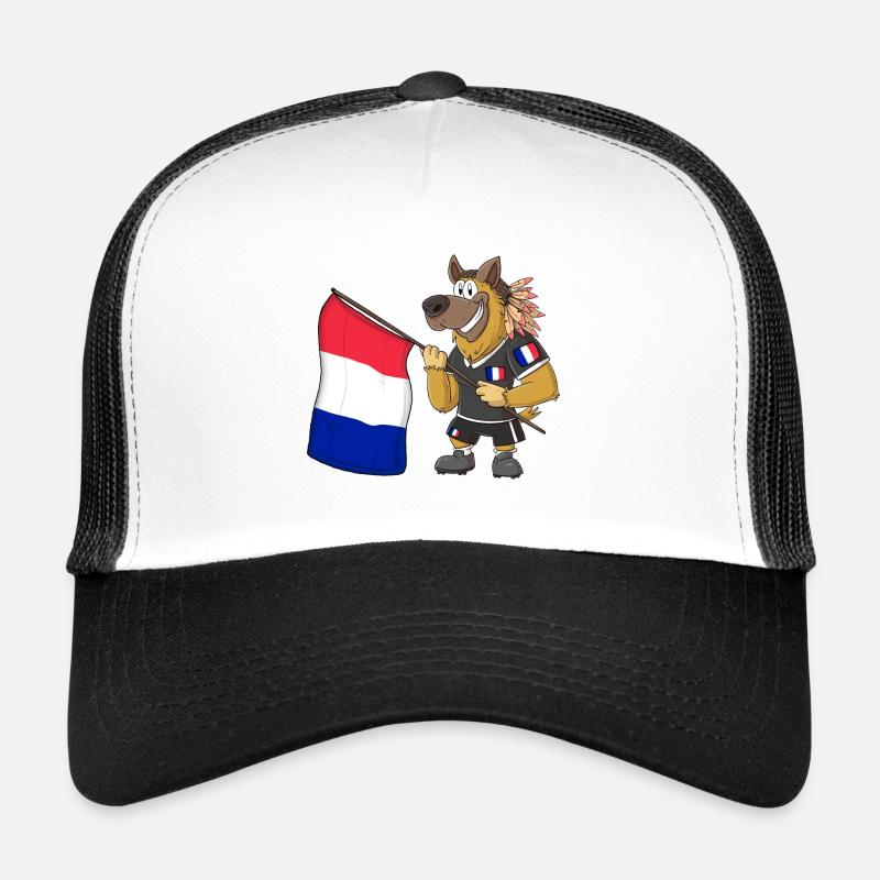 Frankreich Rasta Hund Trucker Cap