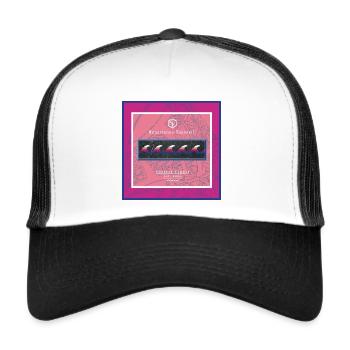 Logo de surf Emblème de sports nautiques - Casquette trucker  - blanc/noir - Devant