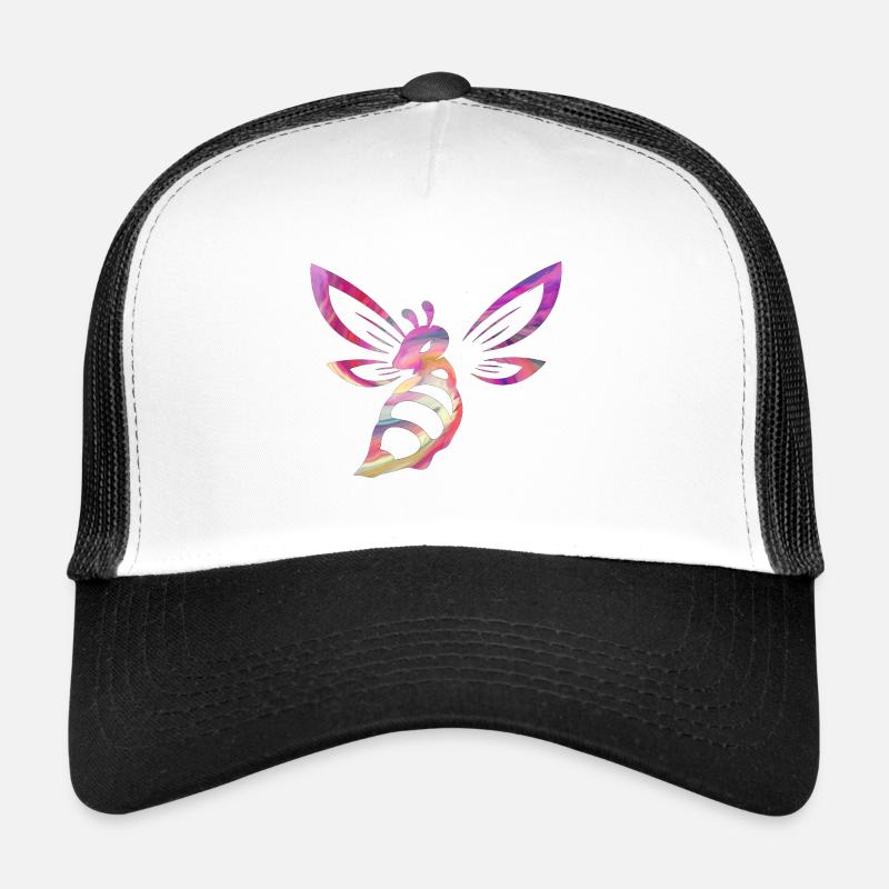 Stechend Bunte Wespe - Trucker Cap - Weiß/Schwarz