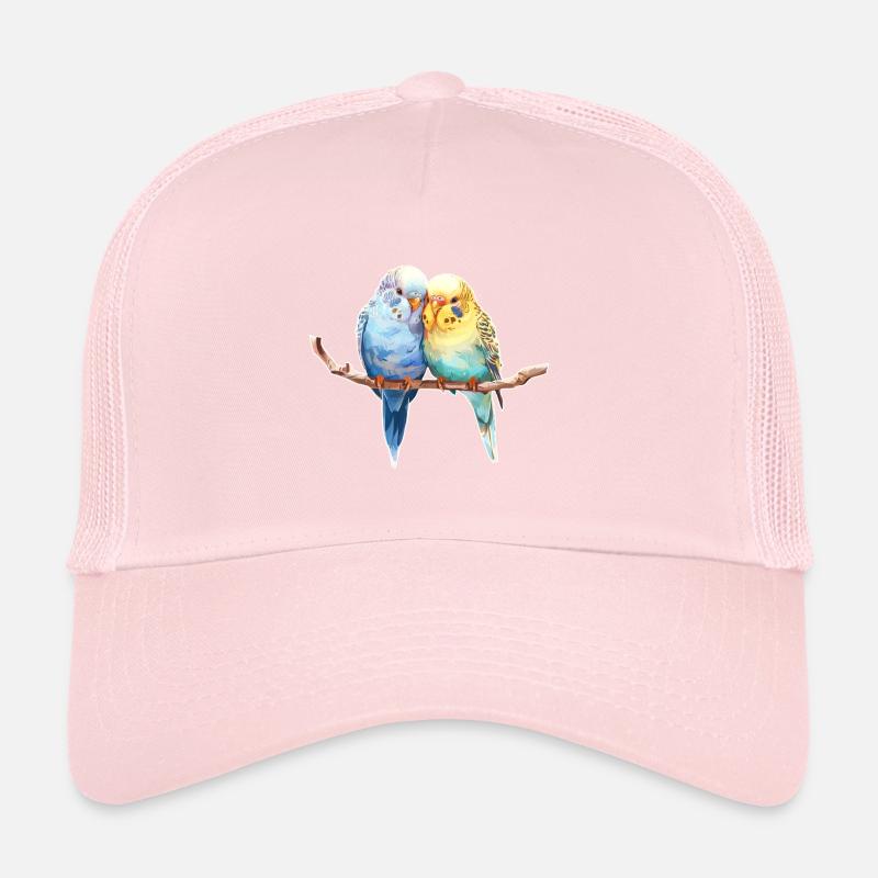 Paire de perruches Casquette trucker 