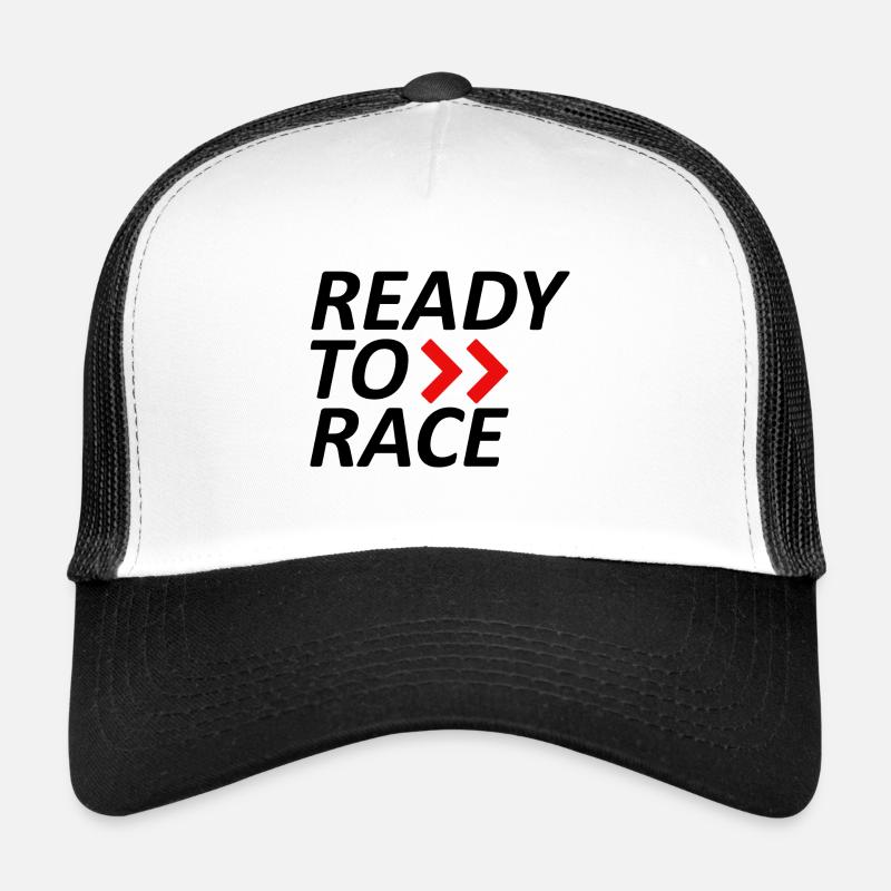 Prêt à courir - Casquette trucker  - blanc/noir